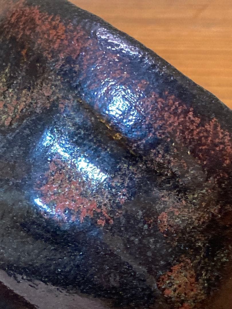 佐々木松楽 黒楽茶碗 楽焼 抹茶碗 茶道具 共箱　共布