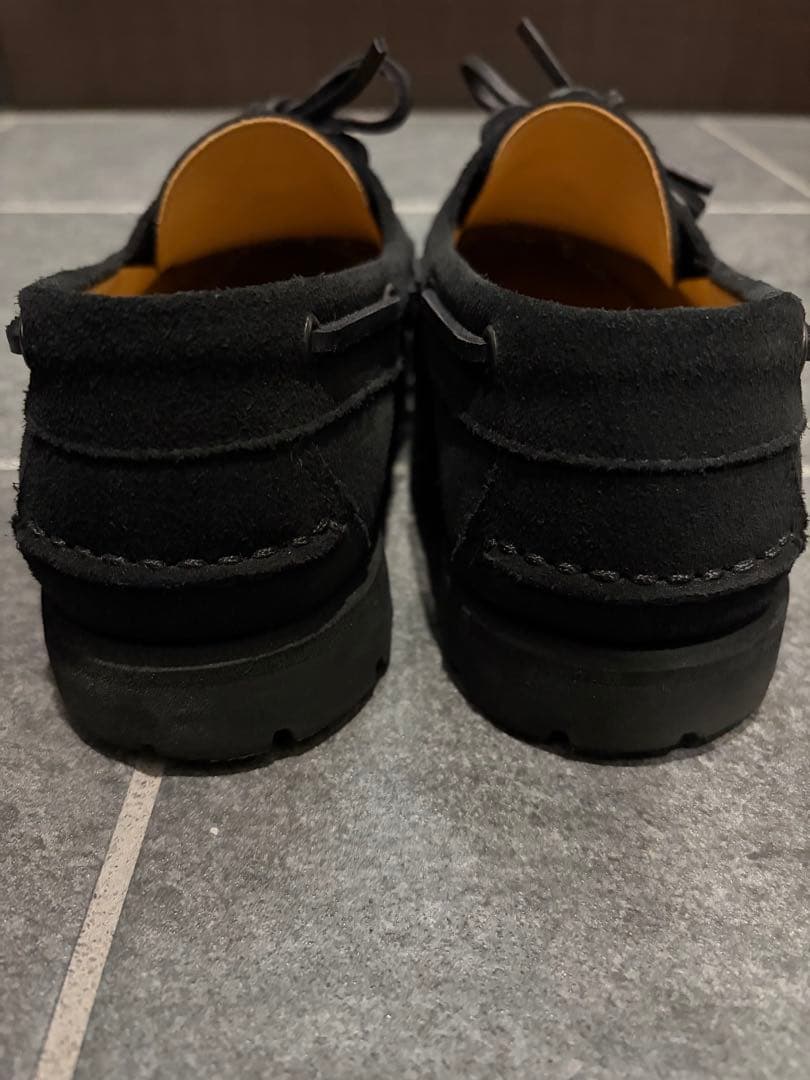 パラブーツ　デッキシューズ　ブラック　スエード