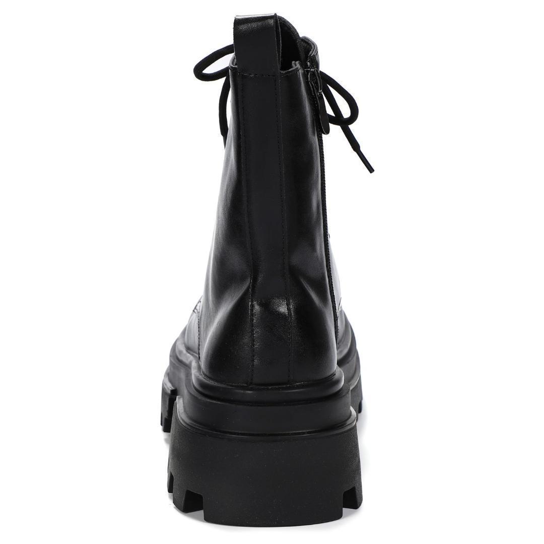 27.5cm/最大10cm身長UPメンズシークレットブーツ厚底靴ジップレザー