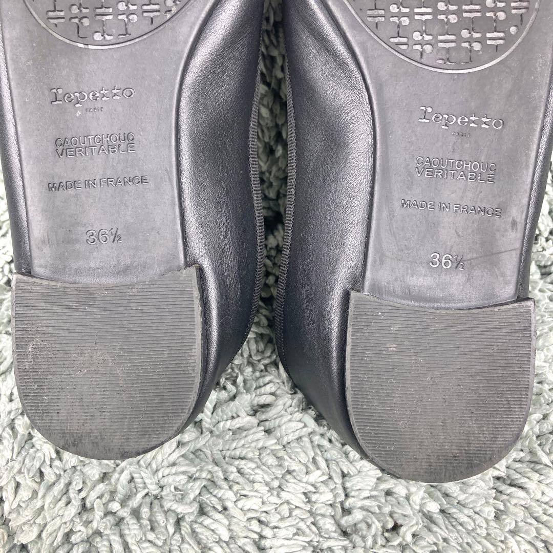 極美品 repettoバレエシューズ リリ ブラック23cm LILI レザー