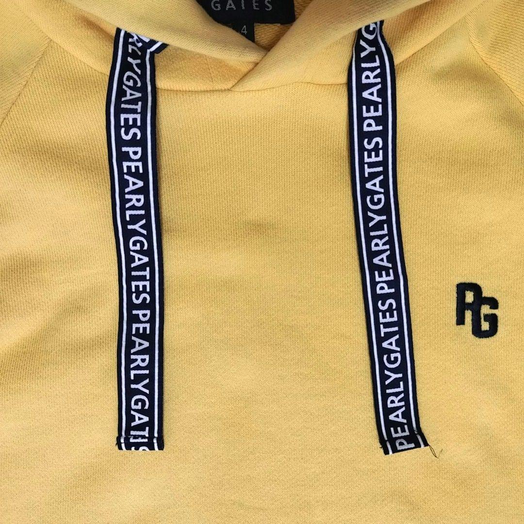 【パーリーゲイツ】フード付パーカー サイズ4 イエロー