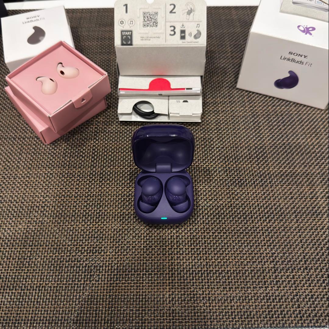 SONY LinkBuds Fit 紫色 付属品未使用 交換用アクセサリー付き
