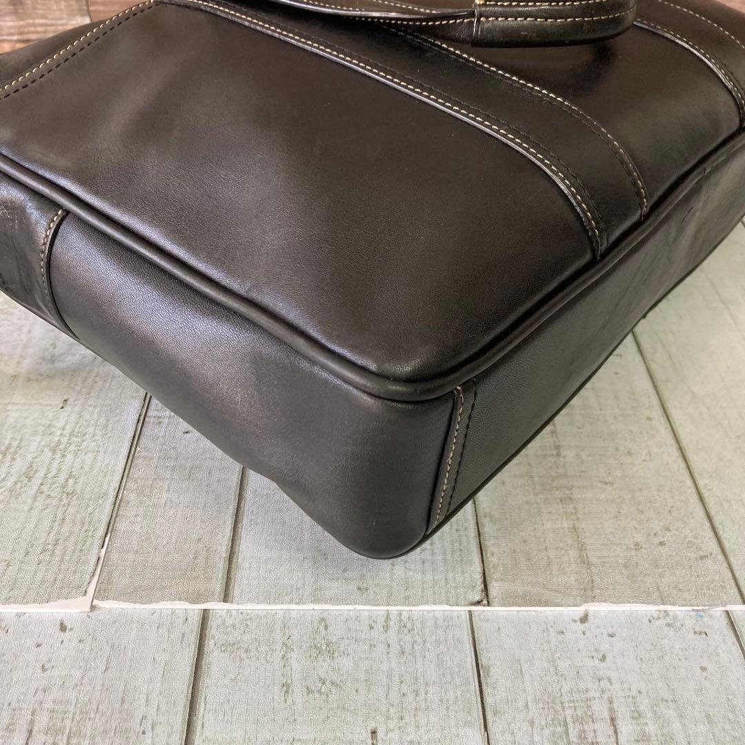 コーチ　COACH　ビジネスバック　2way オールレザー　ブラック　A4可　黒