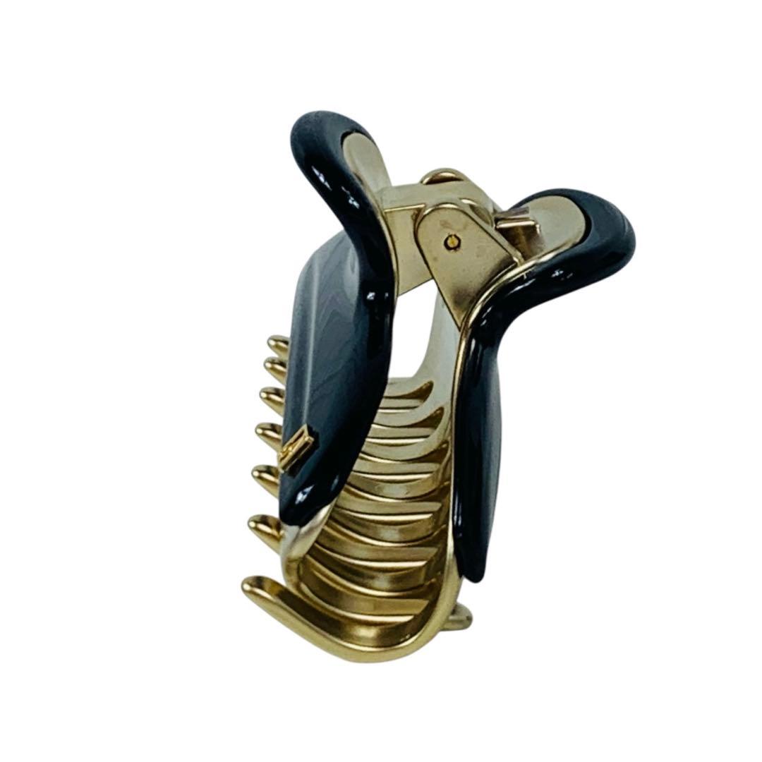 新品未使用品　Alexandre de paris　ヘアクリップ　M 黒✖️金