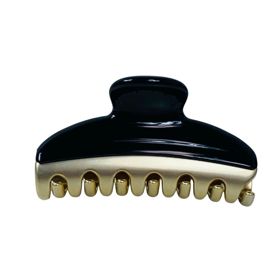 新品未使用品　Alexandre de paris　ヘアクリップ　M 黒✖️金