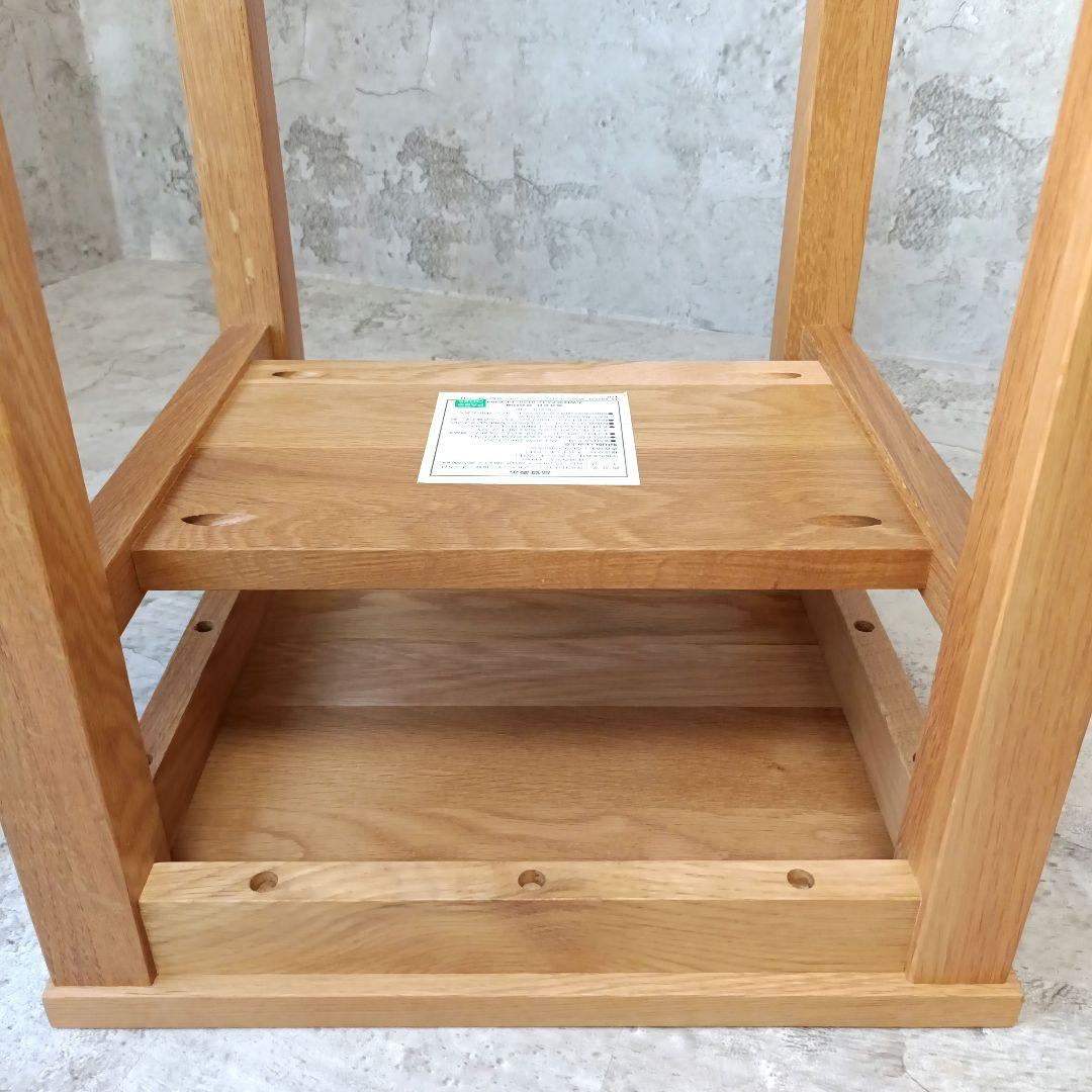 廃盤品　無印良品 オーク無垢材 サイドテーブル ベンチ