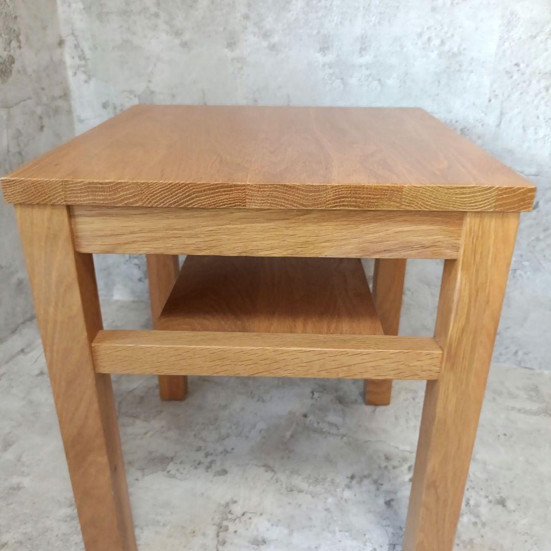 廃盤品　無印良品 オーク無垢材 サイドテーブル ベンチ