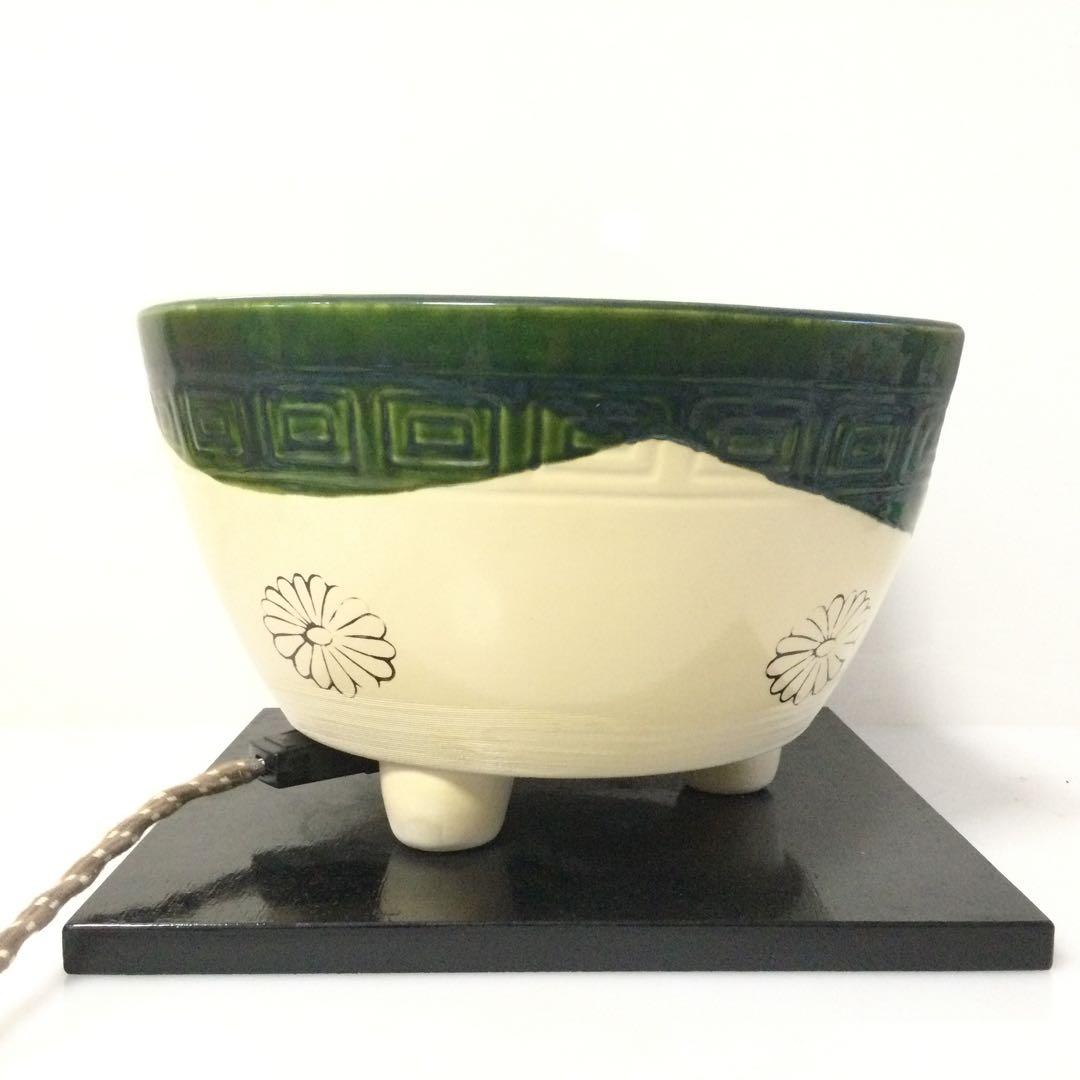 茶道具 野々田式風炉型電熱器 織部風 紙箱付 点検OK L314