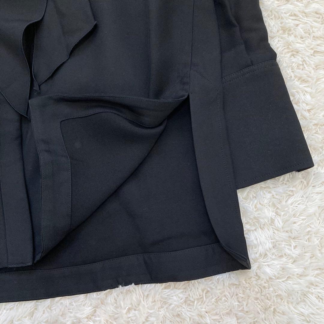 未使用✨定価5.9万 2024 コラム タイブラウス 黒 エストネーション 36