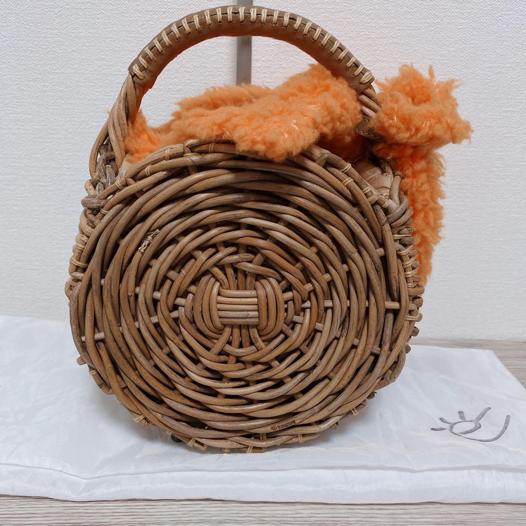 美品　エバゴス 2WAY ハンドバッグ ショルダーバッグ ストロー かごバッグ