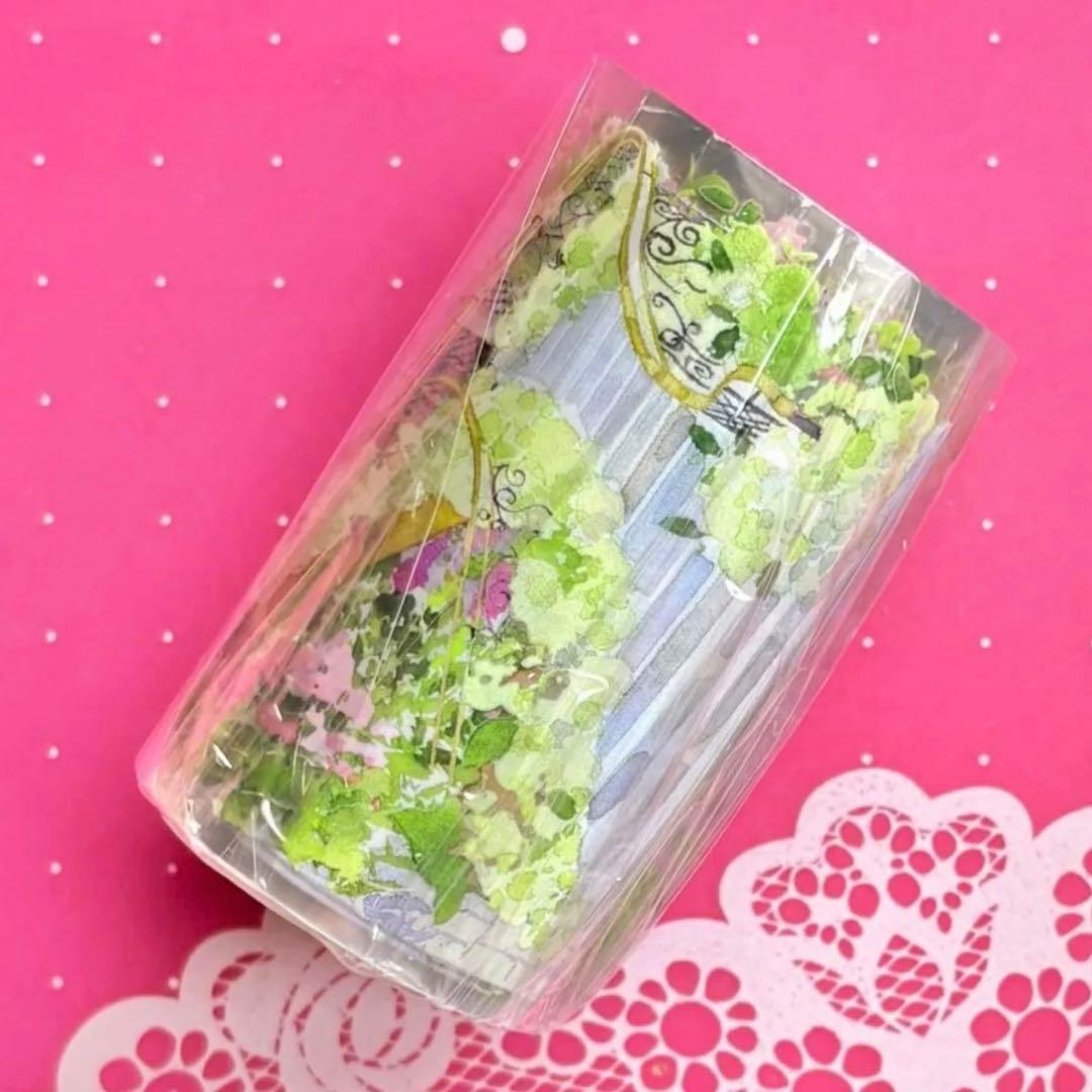 PET 8cm×5m 花阶寻梦 海外マスキングテープ　海外マステ　花　階段