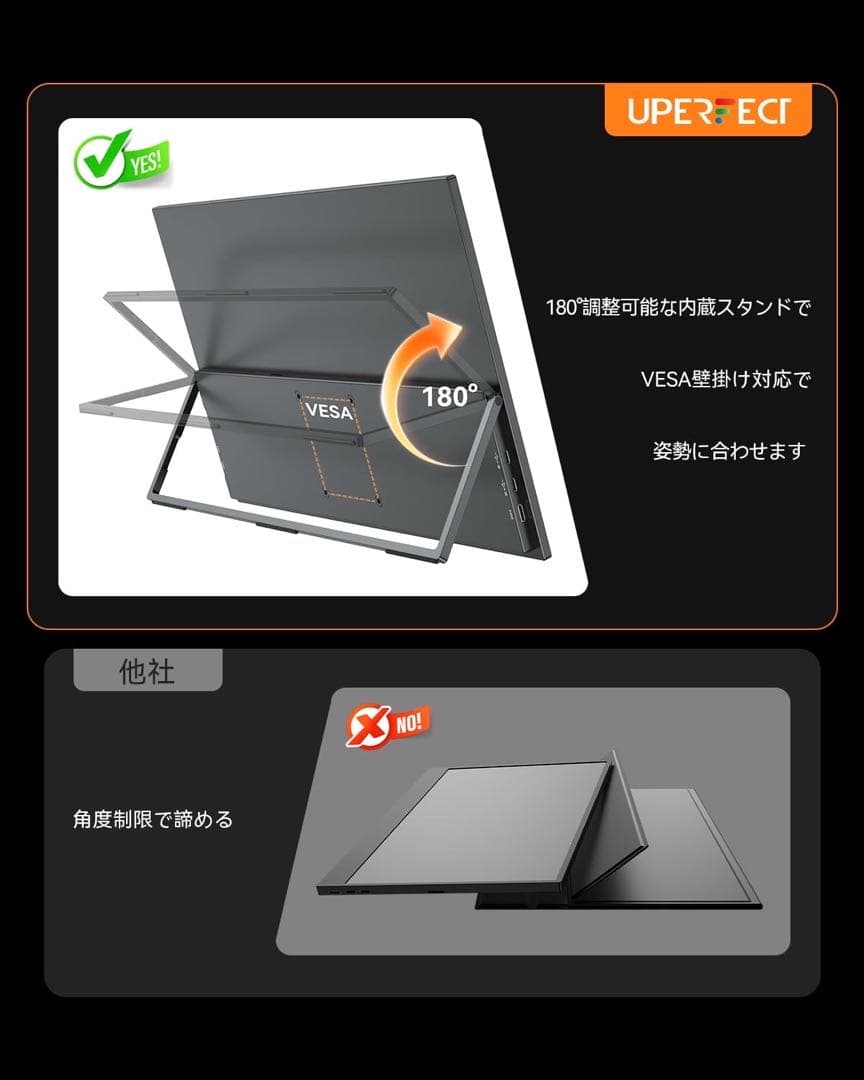 モバイルモニター 18.5インチ ゲーミングモニター ポータブルディスプレイ