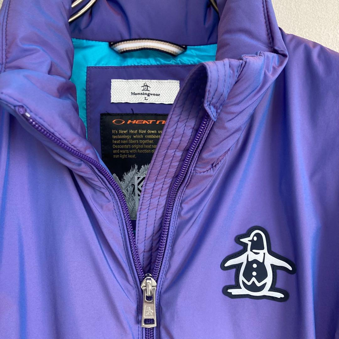 紫 マンシングウェア Munsingwearダウンジャケットサイズ Ｌレディース