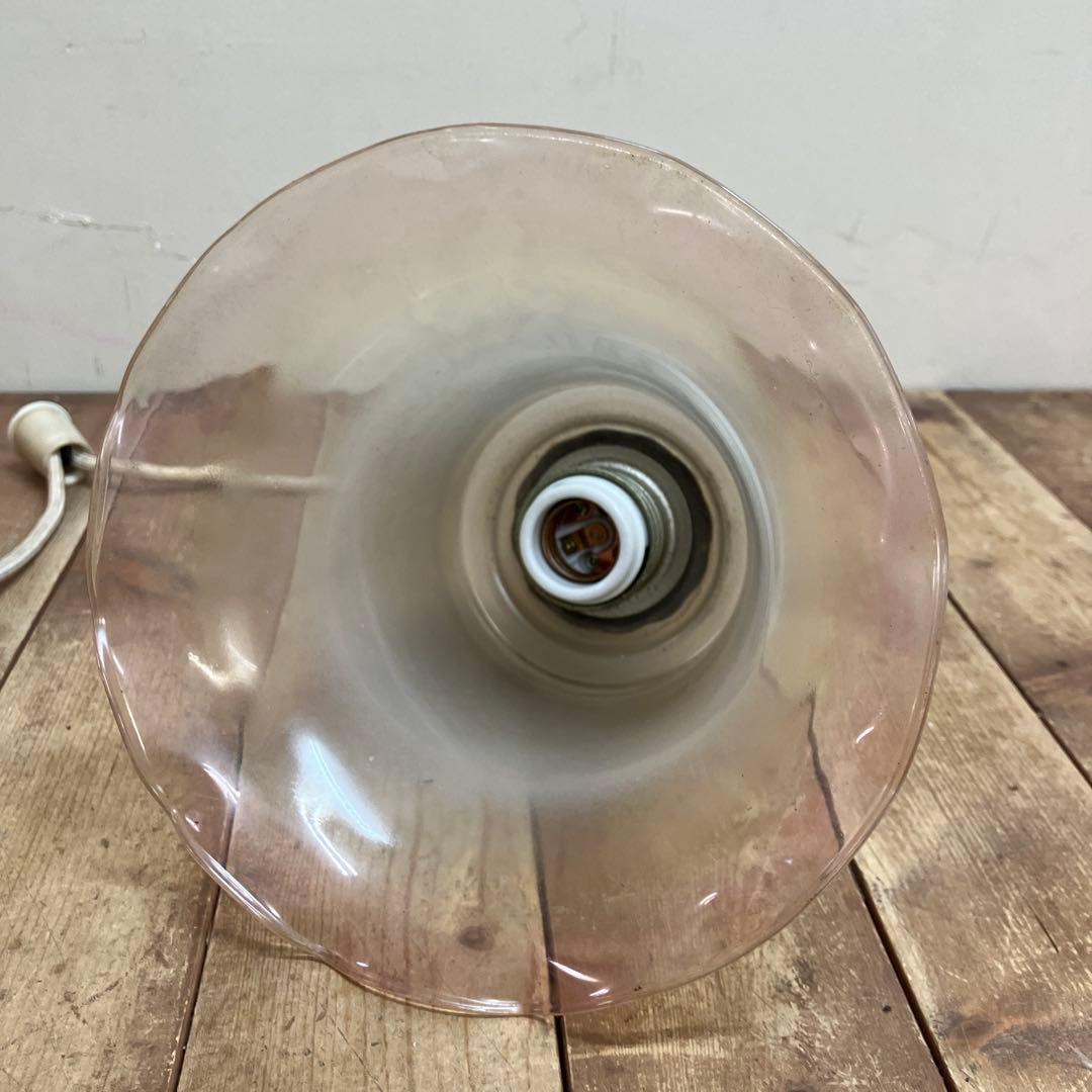 D-2 ② 昭和レトロ フリル型 ガラスシェード ペンダントライト シーリング