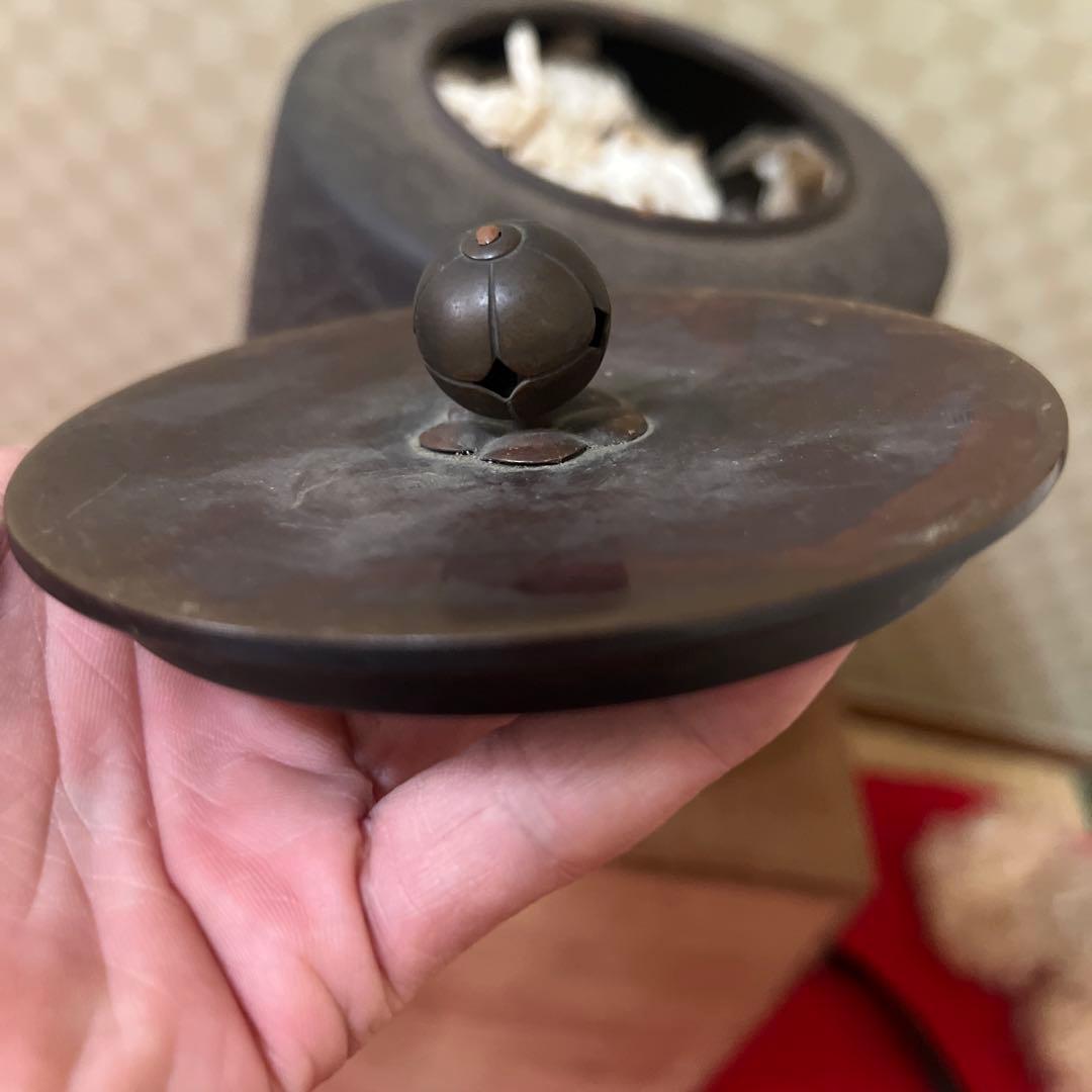 人間国宝 釜師 角谷一圭作 松地紋 筒釜 供箱　茶道具 保証品