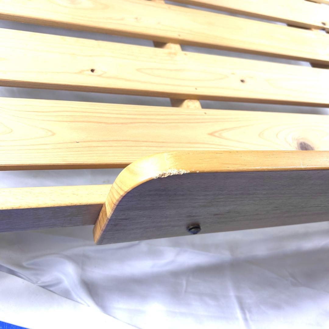 【送料無料】折りたたみ式ベッド　木製　シングルサイズ