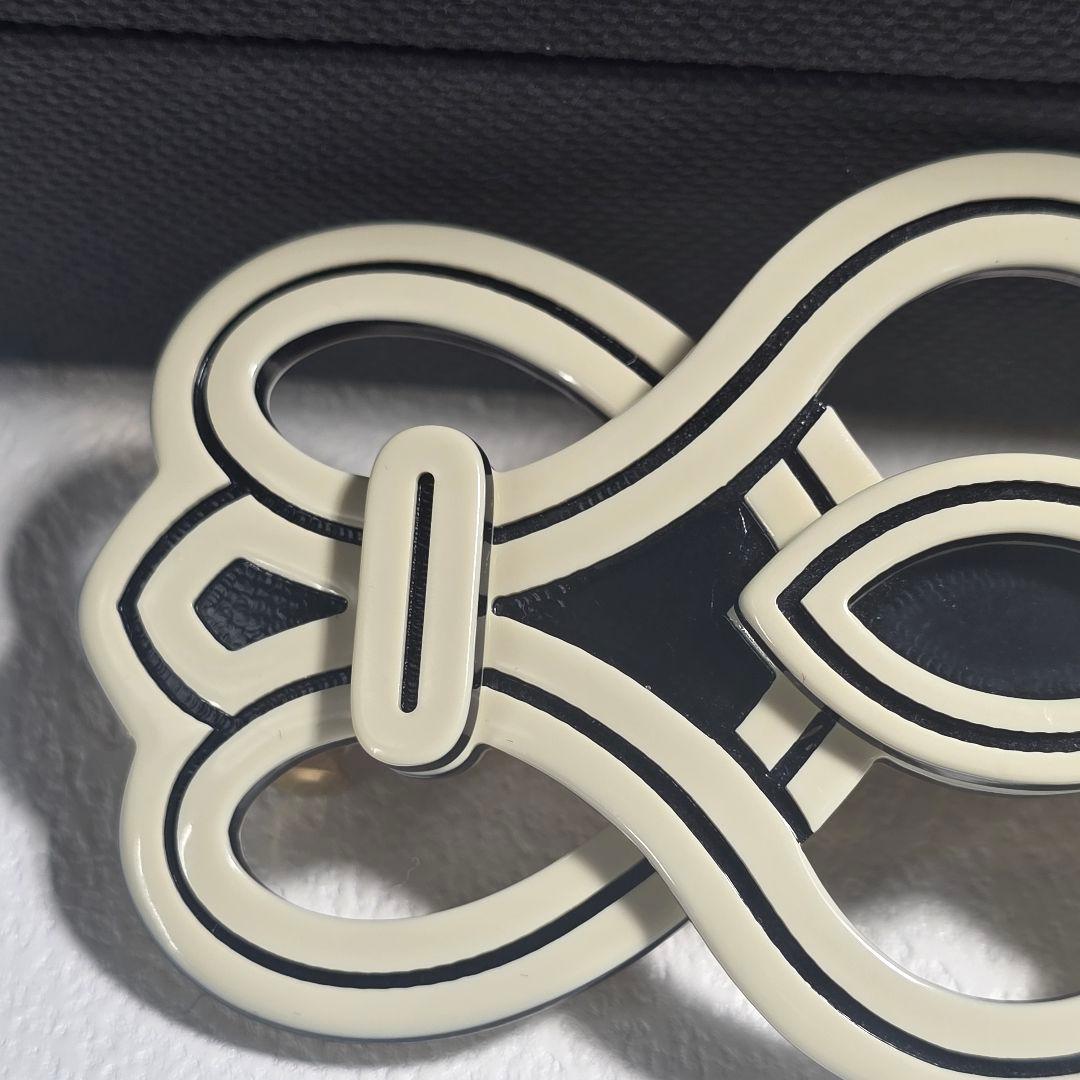 【美品✨】アレクサンドル ドゥ パリ バレッタ　ホワイト　ブラック