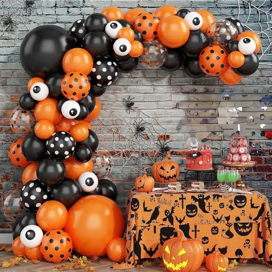 ハロウィン バルーン 風船 装飾 飾り オレンジ ブラック パーティー ポップ