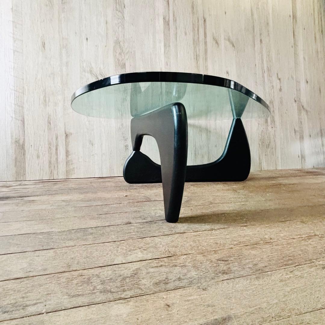 イサムノグチ コーヒーテーブル ブラックアッシュ ヴィトラ ガラステーブル