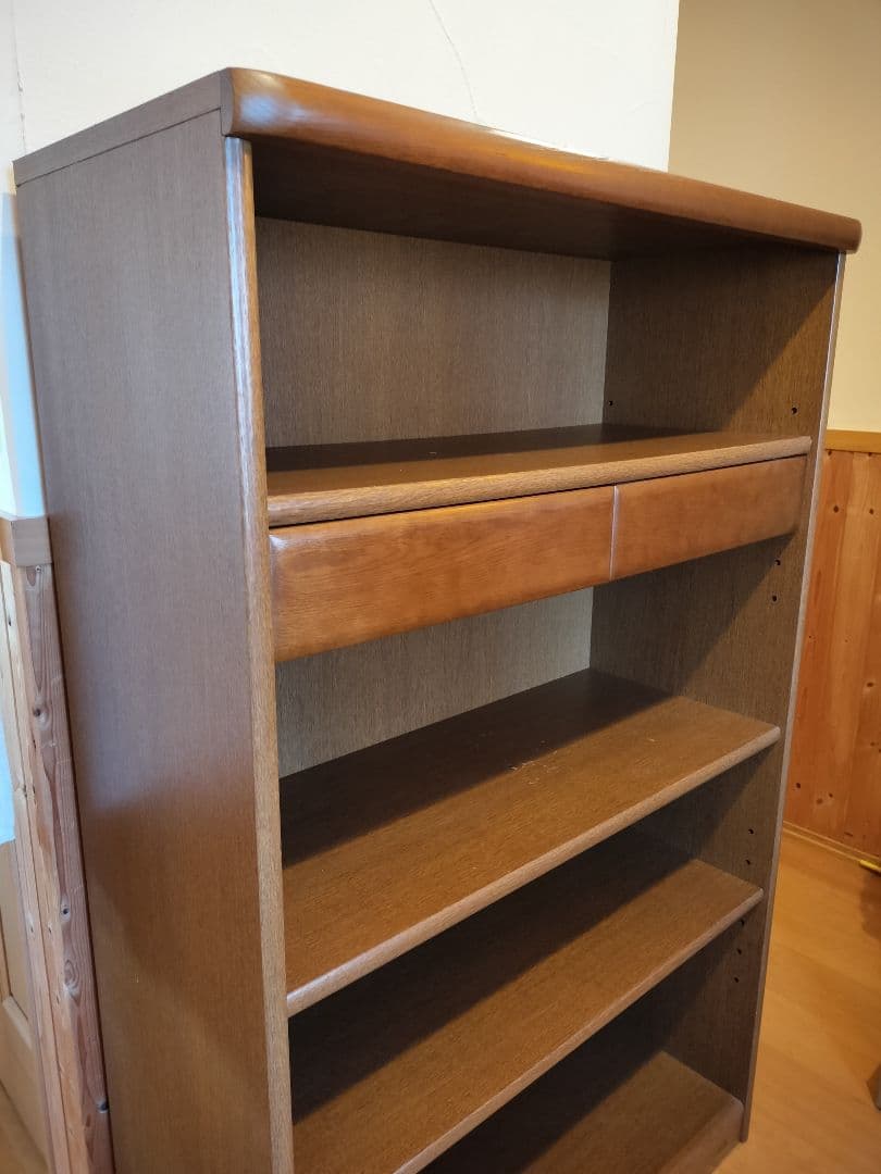 浜本工芸　本棚　木製シェルフ 引き出し付き　日本製