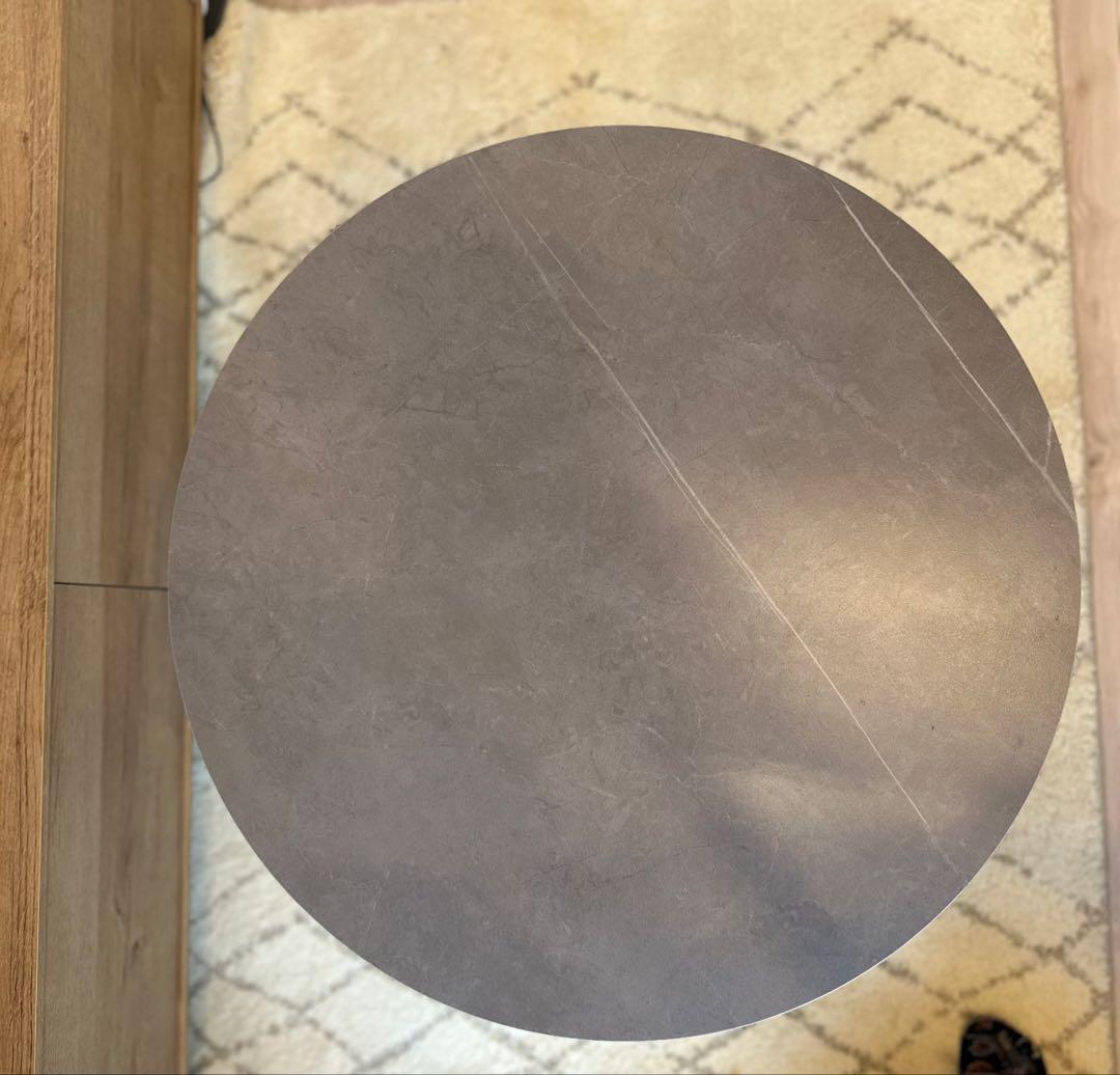 【美品】おしゃれローテーブル大理石調 flaila interior