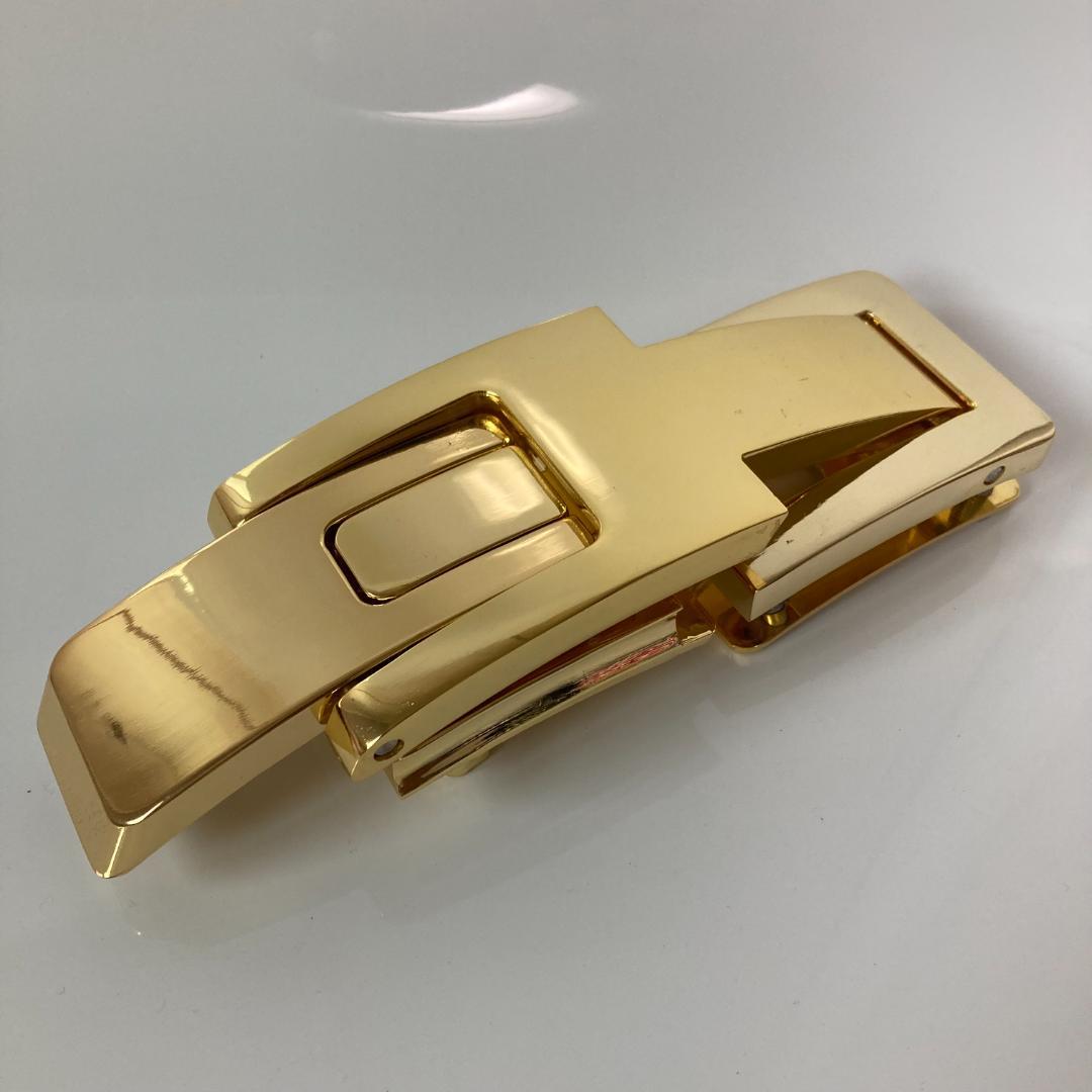 【訳あり】 パワーベルト レバーアクション ワンタッチ可変式　白×ゴールド