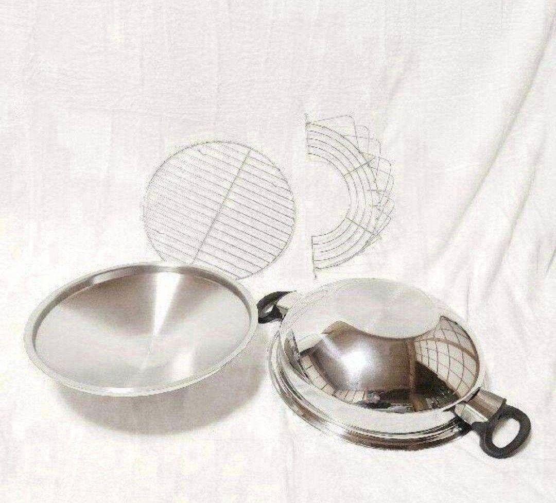 専用2024年製 超美品 1~2回使用のみ アムウェイ ウォック 鍋 網付き↓