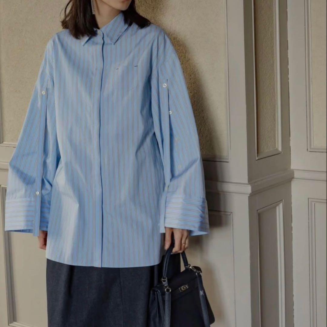 6*8様 deres デレス　ストライプ6way sleeve shirt