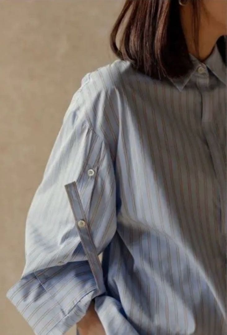 6*8様 deres デレス　ストライプ6way sleeve shirt