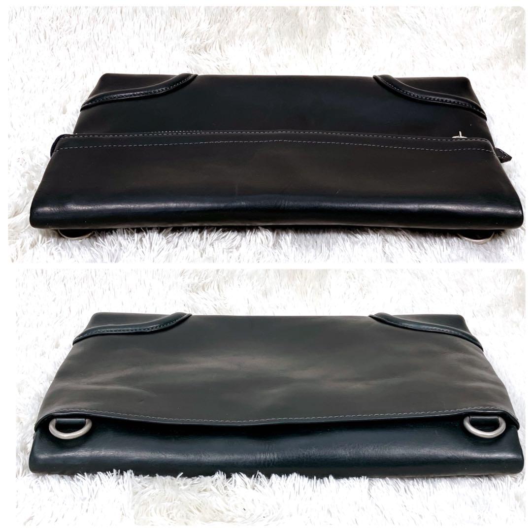 【美品】 ファイブウッズ 2wayクラッチバッグ/ショルダーバッグ プラトウ 黒