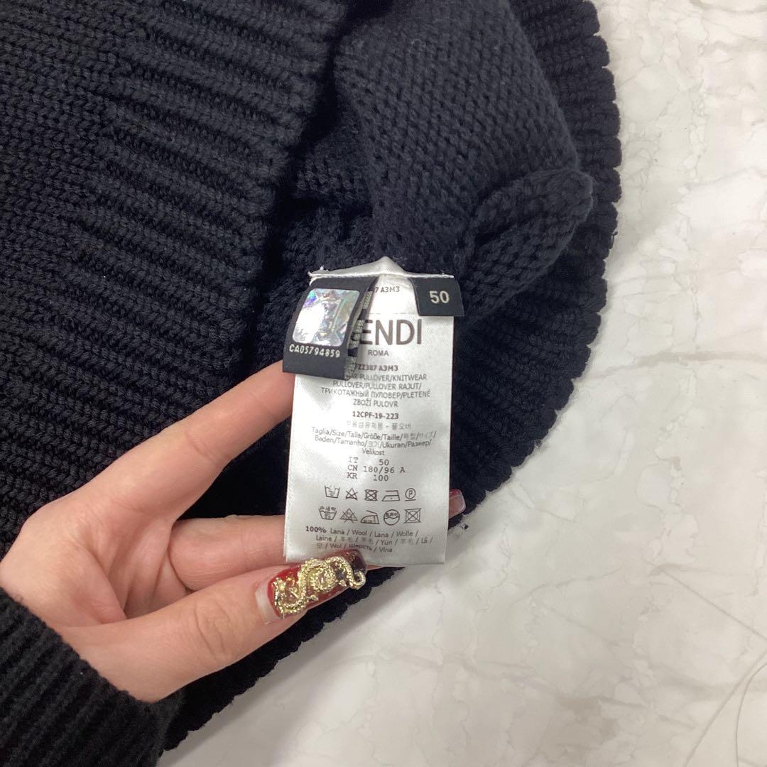 FENDI フェンディ ブラックウールセーター