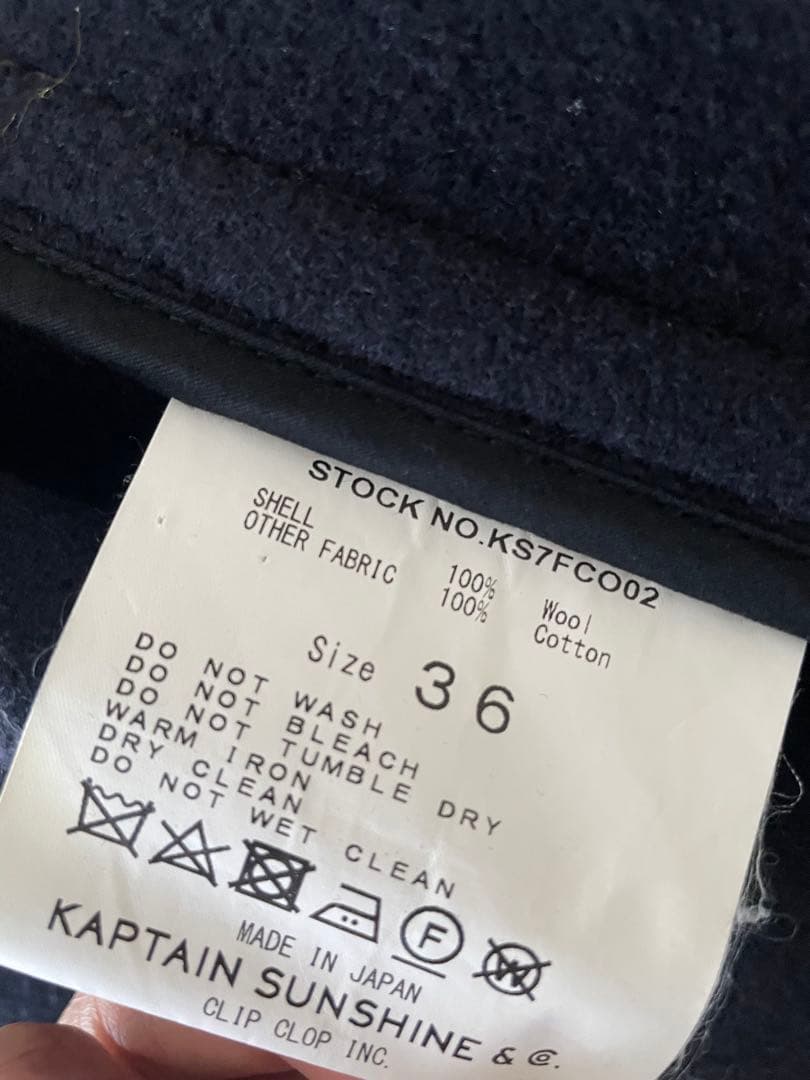 キャプテンサンシャイン　ダッフルコート　ネイビー　36