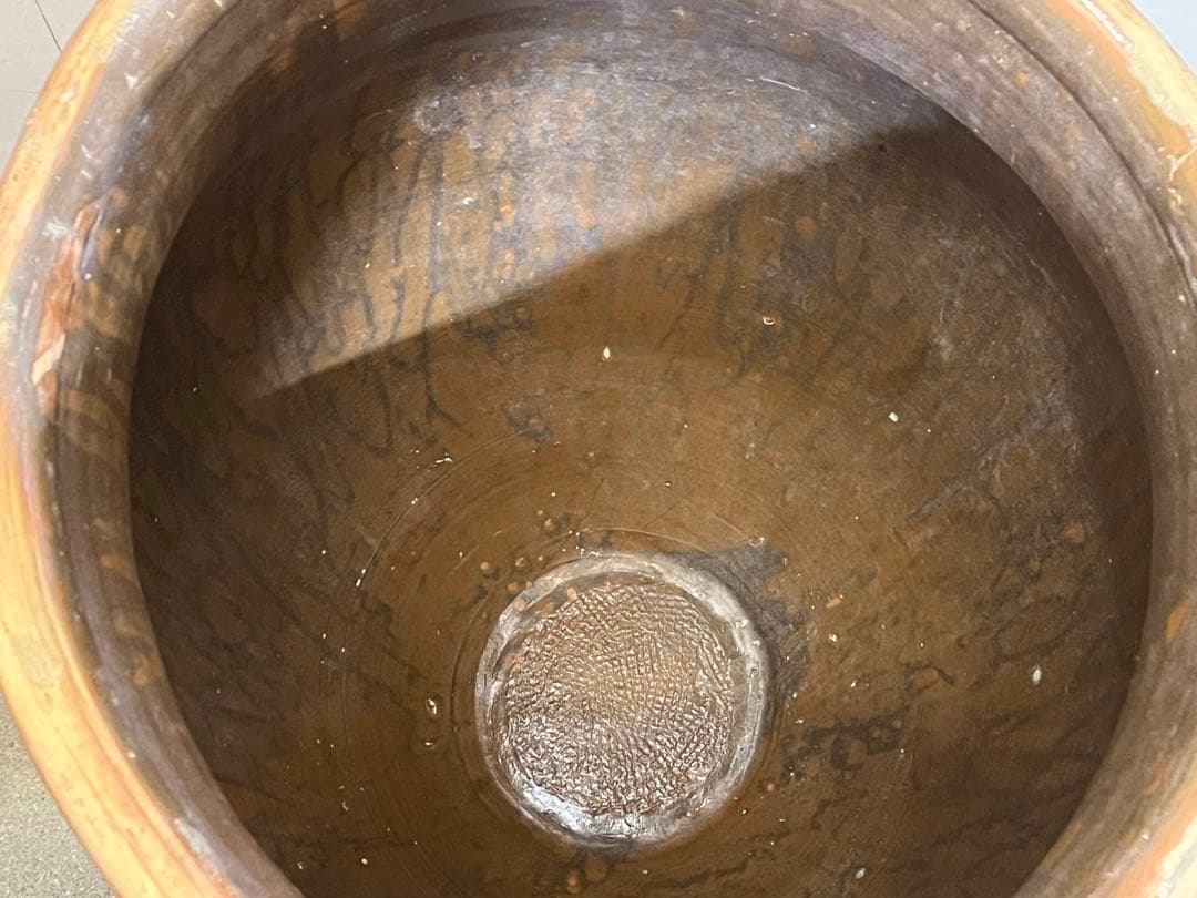 古い唐津焼の大甕79cm 水鉢 睡蓮鉢 水瓶 メダカ