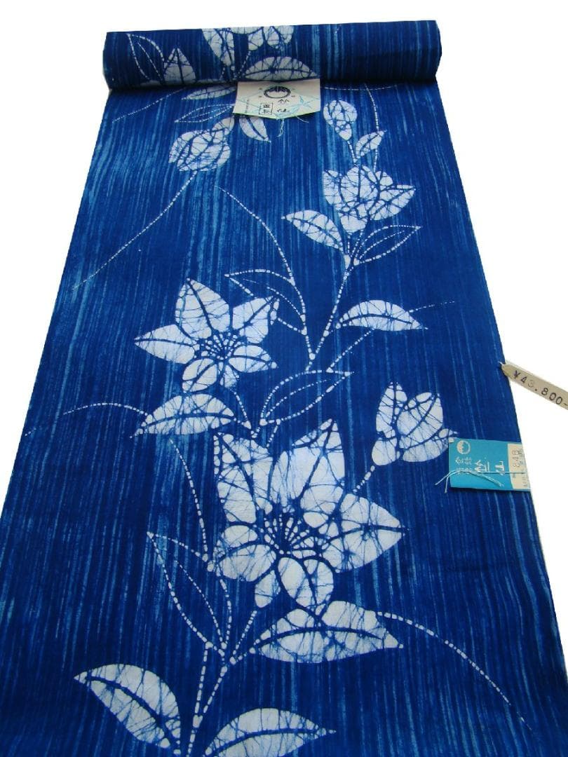 新品 裄71cm 迄仕立可能 竺仙 浴衣 反物 綿 未使用 Gｓ940