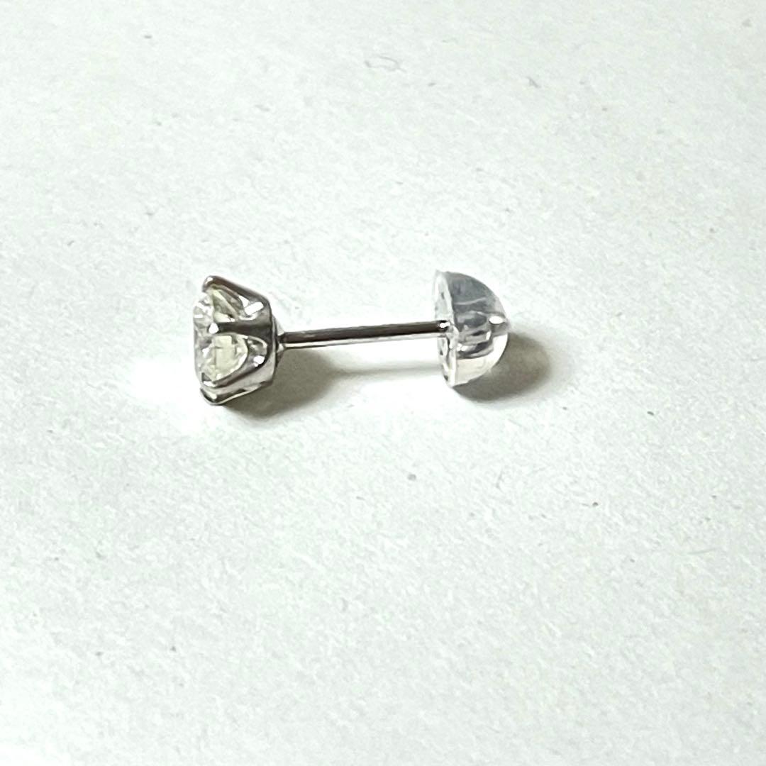 Pt900 ダイヤモンド 0.405ct 一粒ピアス 片耳用