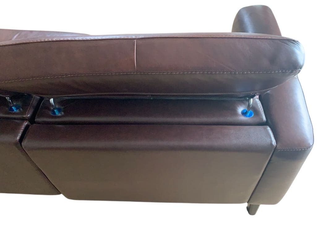 ニトリ Nビリーバ2 電動リクライニングソファ2人掛け本革ブラウン 大阪限定