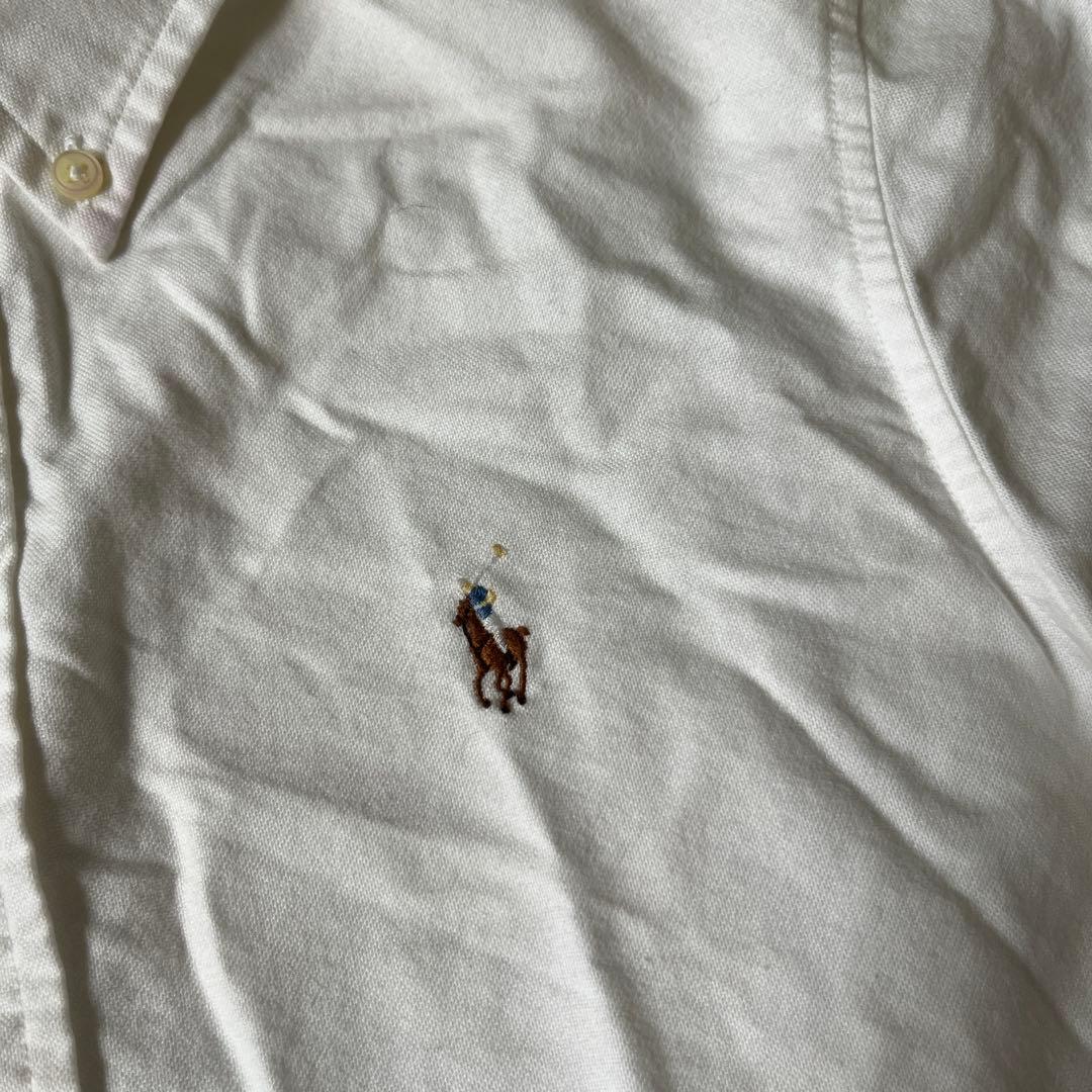 SALE‼️新品タグ付ポロラルフローレンオックスフォードシャツ白Sカスタムフィット