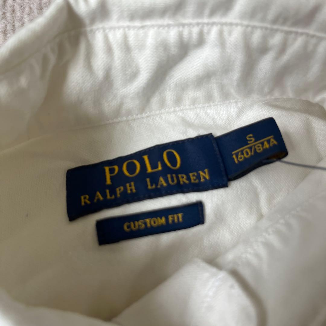 SALE‼️新品タグ付ポロラルフローレンオックスフォードシャツ白Sカスタムフィット