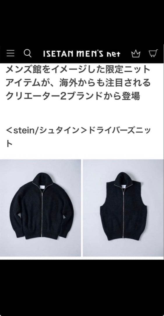 Stein ドライバーズニット M 伊勢丹メンズ限定