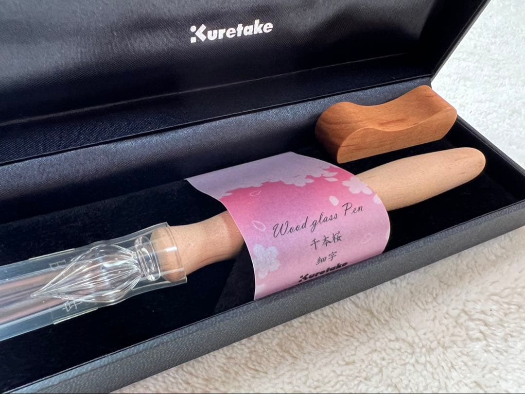 新品未使用 呉竹 ウッドガラスペン 細字 千本桜
