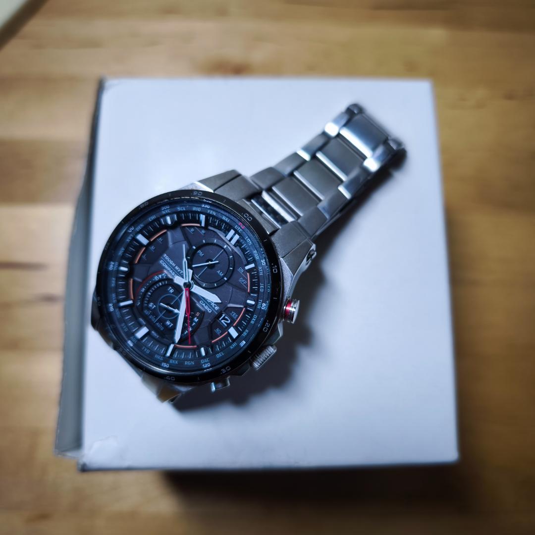 CASIO EDIFICE ソーラー電波時計 EQW-A1200DB-1AJF