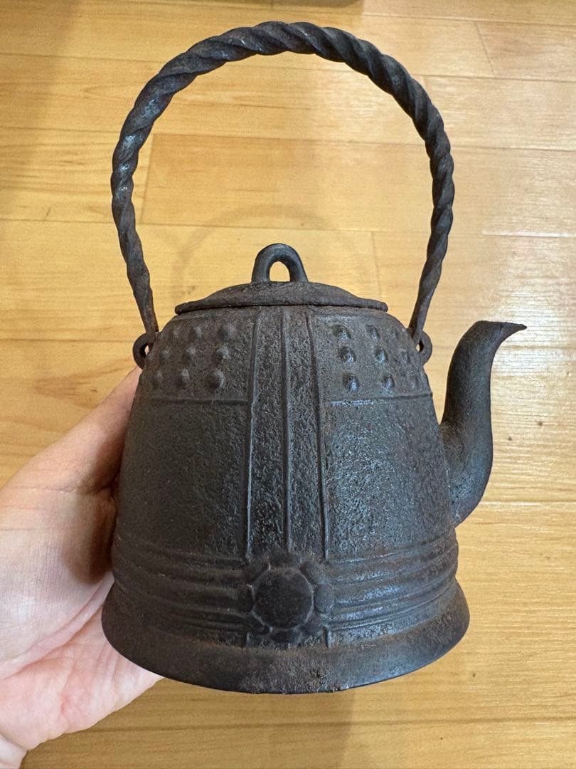 南部盛岡　佐々木 一点もの鉄瓶 鉄製 アンティーク 古美術　インテリア　鉄瓶