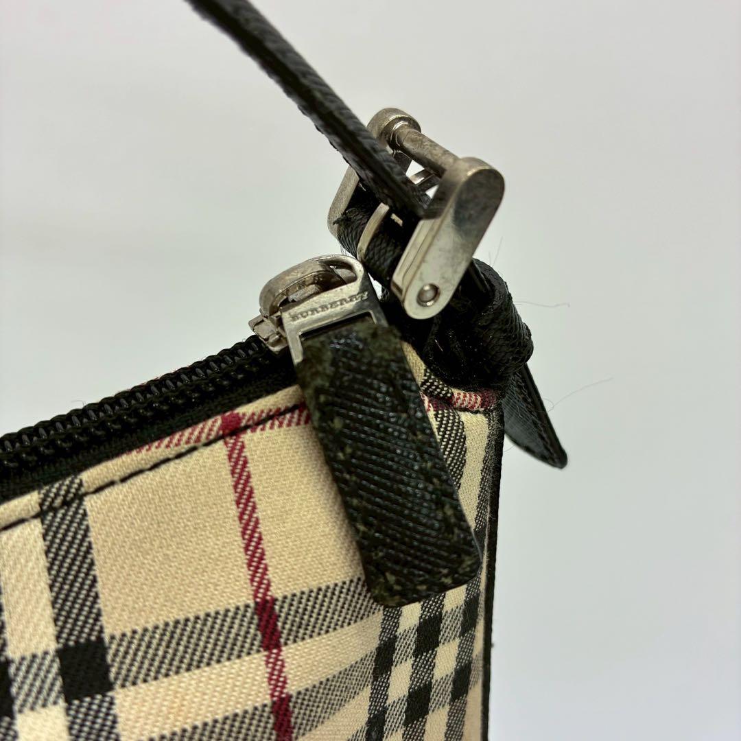 バーバリー ワンショルダーバッグ ノバチェック サフィアーノ キャンバス