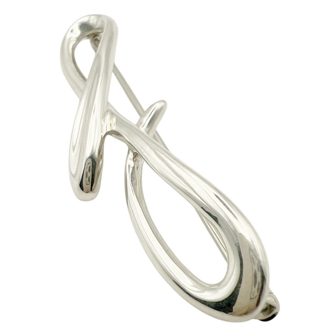 美品✨ティファニー　アルファベットF ピンブローチ　シルバー