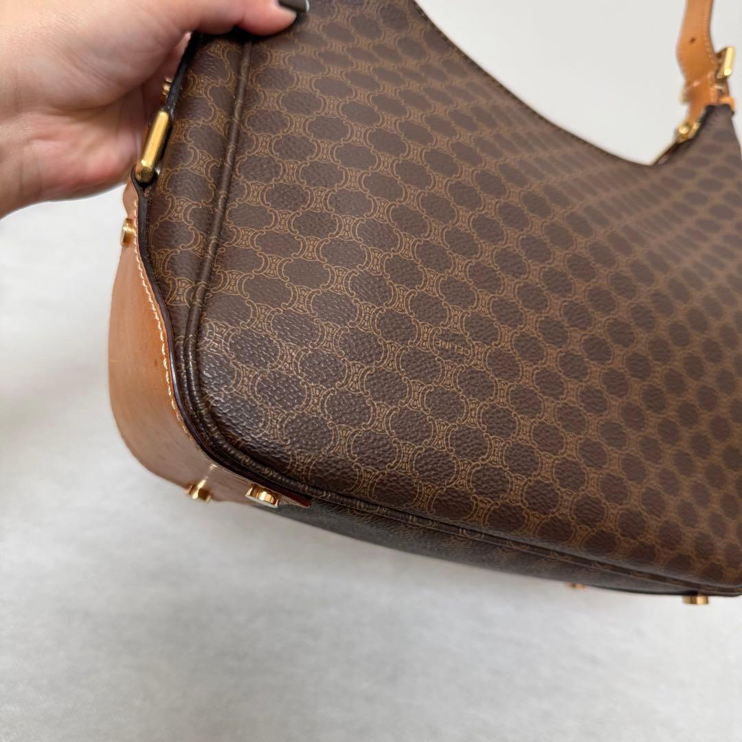CELINE セリーヌ　マカダム柄　ホーボー　ワンショルダーバッグ