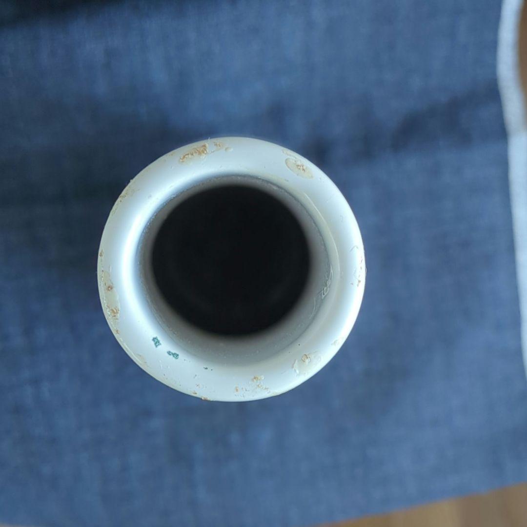 ドイツ　花瓶　scheurich　陶器製ヴィンテージ花瓶　ホワイト細長花瓶