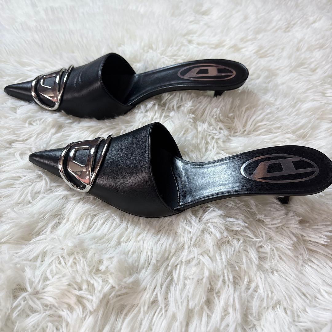 ☆美品☆DIESEL ディーゼル D-VENUS ミュール ハイヒール Dロゴ