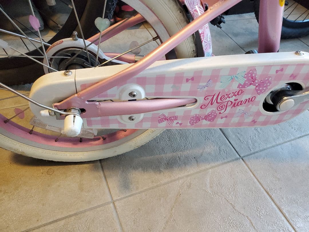 【引き取り限定】メゾピアノ　子供用自転車 　16インチ　アサヒ限定　ピンク