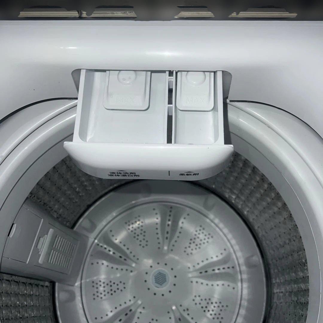 ⭐︎ほぼ新品/冷蔵庫ガラス扉/洗濯機 コンパクト設計/ホワイト2点セット/お買い得