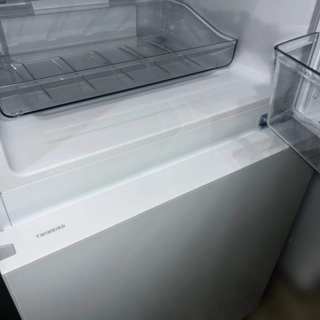 ⭐︎ほぼ新品/冷蔵庫ガラス扉/洗濯機 コンパクト設計/ホワイト2点セット/お買い得